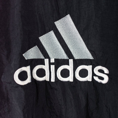 Adidas Embroidered 3 Stripe Logo Pullover Windbreaker