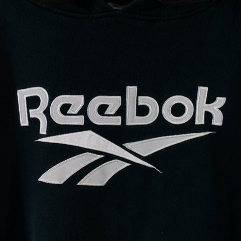 Reebok Embroidered Spell Out Hoodie Sweatshirt