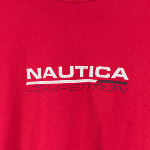 Nautica Competition Spell Out Thrashed Long Sleeve T-Shirt