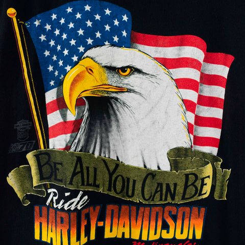 1990 Harley Davidson Be All You Can Be T-Shirt