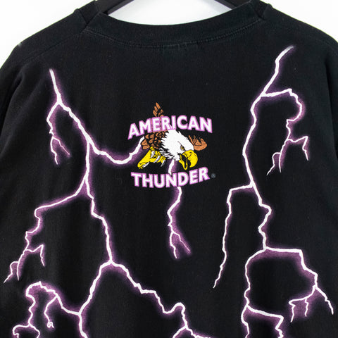 American Thunder Leader of The Pack Motorcycle Wolf All Over Print -Shirt