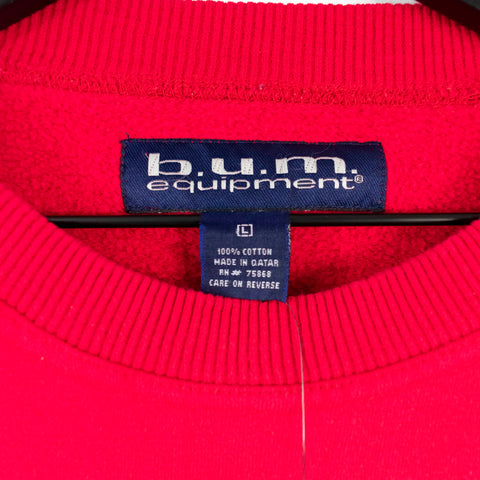 BUM Equipment Embroidered Spell Out Sweatshirt