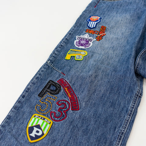 90s Y2K Paco Sport All Over Patch Baggy Jeans