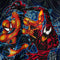 2002 Marvel Comics Spider-Man vs Carnage All Over Print Button Shirt