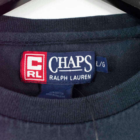 Chaps Ralph Lauren Spell Out Striped Long Sleeve T-Shirt