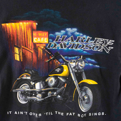 1996 Harley Davidson New York It Aint Over Til The Fat Boy Sings T-Shirt