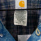 Carhart Patch Logo Worn In Blanket Lined Denim Jacket