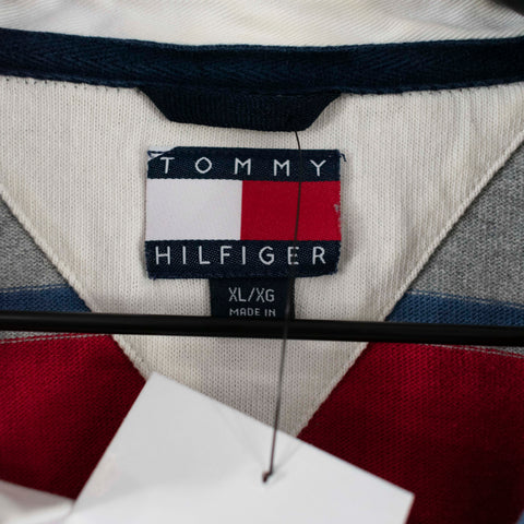 Tommy Hilfiger Flag Stripe Long Sleeve Polo Shirt