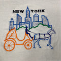 90s New York Skyline Horse Carriage Sweatshirt