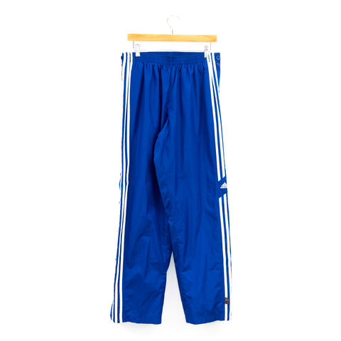 2002 Adidas Three Stripe Logo Lined Snap Button Joggers