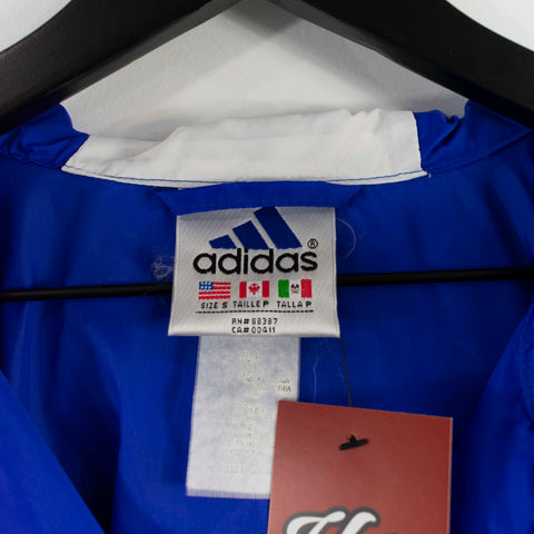 Adidas Three Stripe Snap Button Windbreaker Jacket