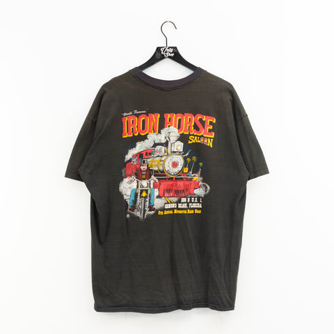 1992 Iron Horse Saloon 5th Annual Motorcycle Mardi Gras T-Shirt