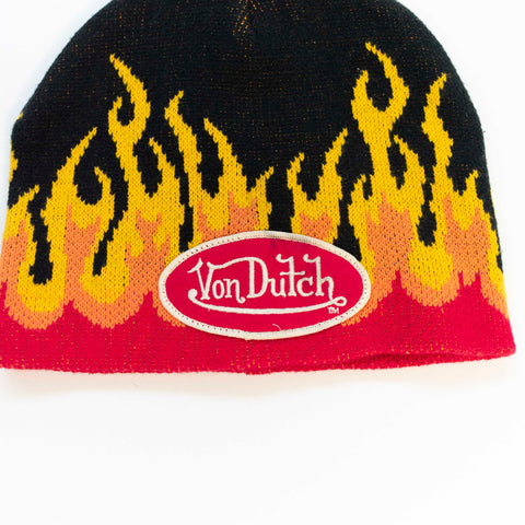 2003 Von Dutch Patch Flame Beanie
