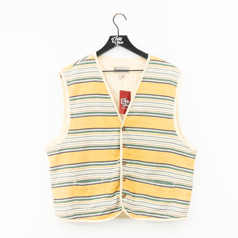 Aeropostale Striped Quilted Vest