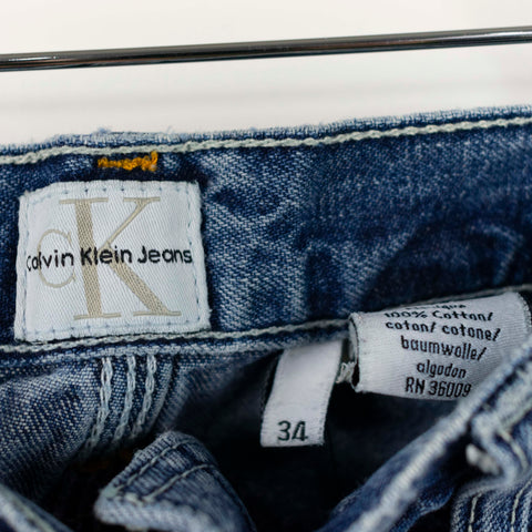 Calvin Klein Distressed Carpenter Jean Shorts