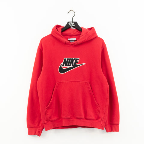 NIKE Center Swoosh Spell Out Embroidered Hoodie Sweatshirt