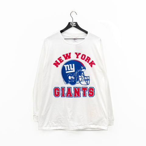 New York Giants Big Helmet Spell Out Long Sleeve T-Shirt