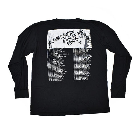 2017 Janet Jackson State of The World Tour Long Sleeve T-Shirt