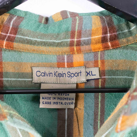 Calvin Klein Sport Plaid Button Up Shirt