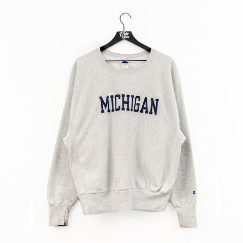 Champion Reverse Weave Michigan Thrashed Sweatshirt