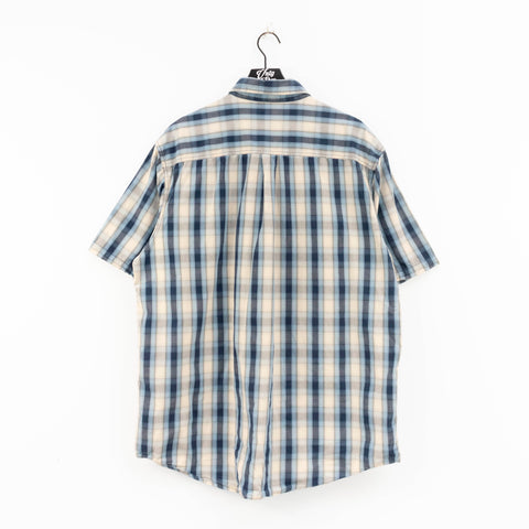 Carhartt Color Block Plaid Short Sleeve Button Down Shirt