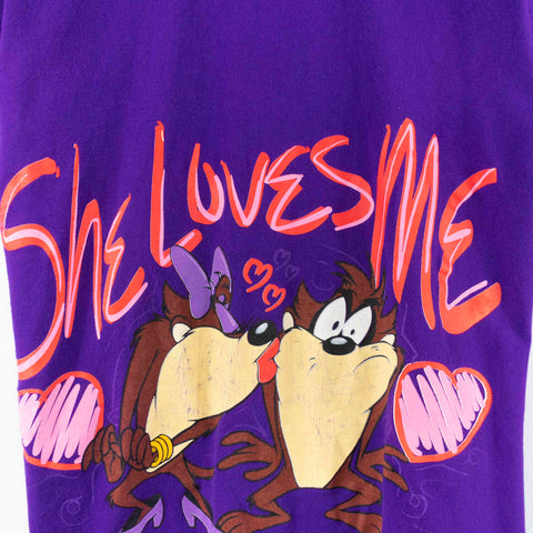 1994 Looney Tunes Taz She Loves Me T-Shirt
