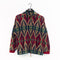 Aztec Print Quarter Zip Fleece Sweater