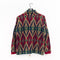 Aztec Print Quarter Zip Fleece Sweater