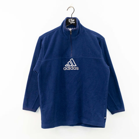 Adidas Embroidered Fleece Quarter Zip Sweatshirt