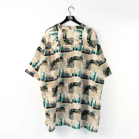 Karl Kani Jeans All Over Print Short Sleeve Button Up Shirt