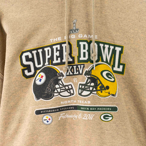 2011 Reebok Super Bowl XLV Steelers Vs Packers Hoodie Sweatshirt