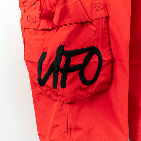 UFO Spell Out Parachute Cargo Pants
